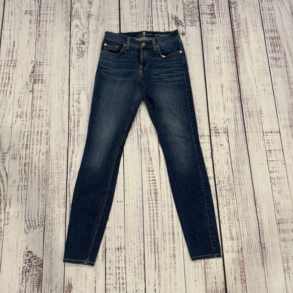 7 For All Mankind Denim - 7 For All Mankind Guinevere Jeans Women’s 26 Skinny Stretch Mid Rise Y2K